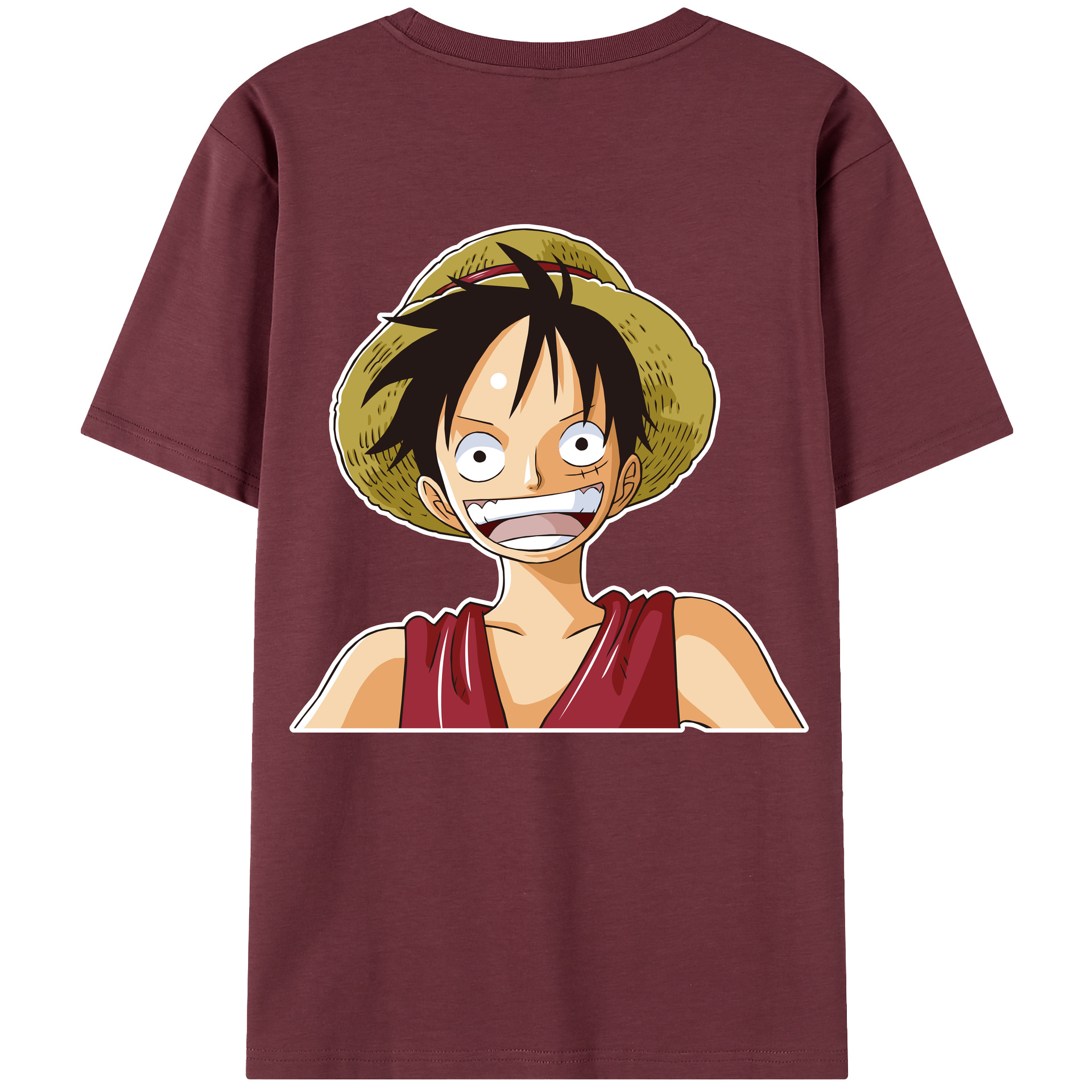 ワンピース モンキー・D・ルフィ ONE PIECE Monkey D. Luffy 綿100％半袖Tシャツ（背面プリント）